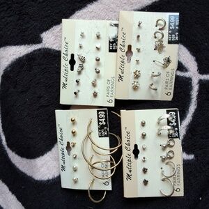 NWOT 4 pks of  multiple choice earrings